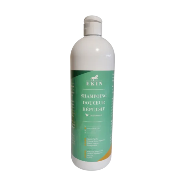 Shampoing douceur menthe Ekin naturel pour laver la robe du cheval