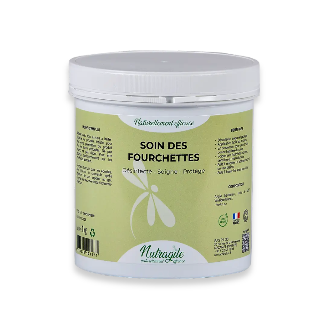 soin des fourchettes nutragile pour les fourchettes abimés, pourries et sole humide du cheval