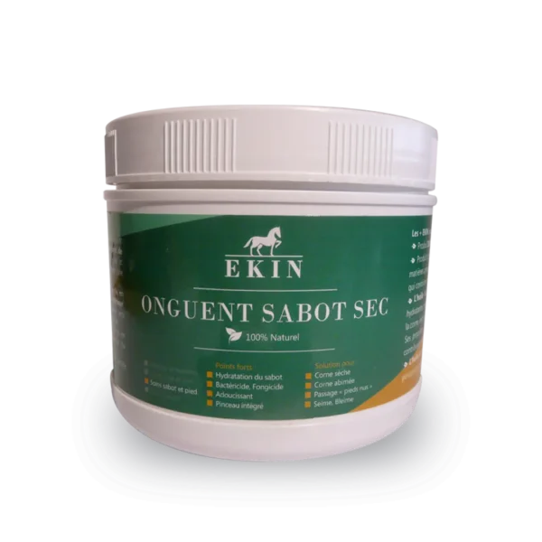 Onguent sabot sec Ekin, graisse sabot cheval naturelle nourris et hydrate
