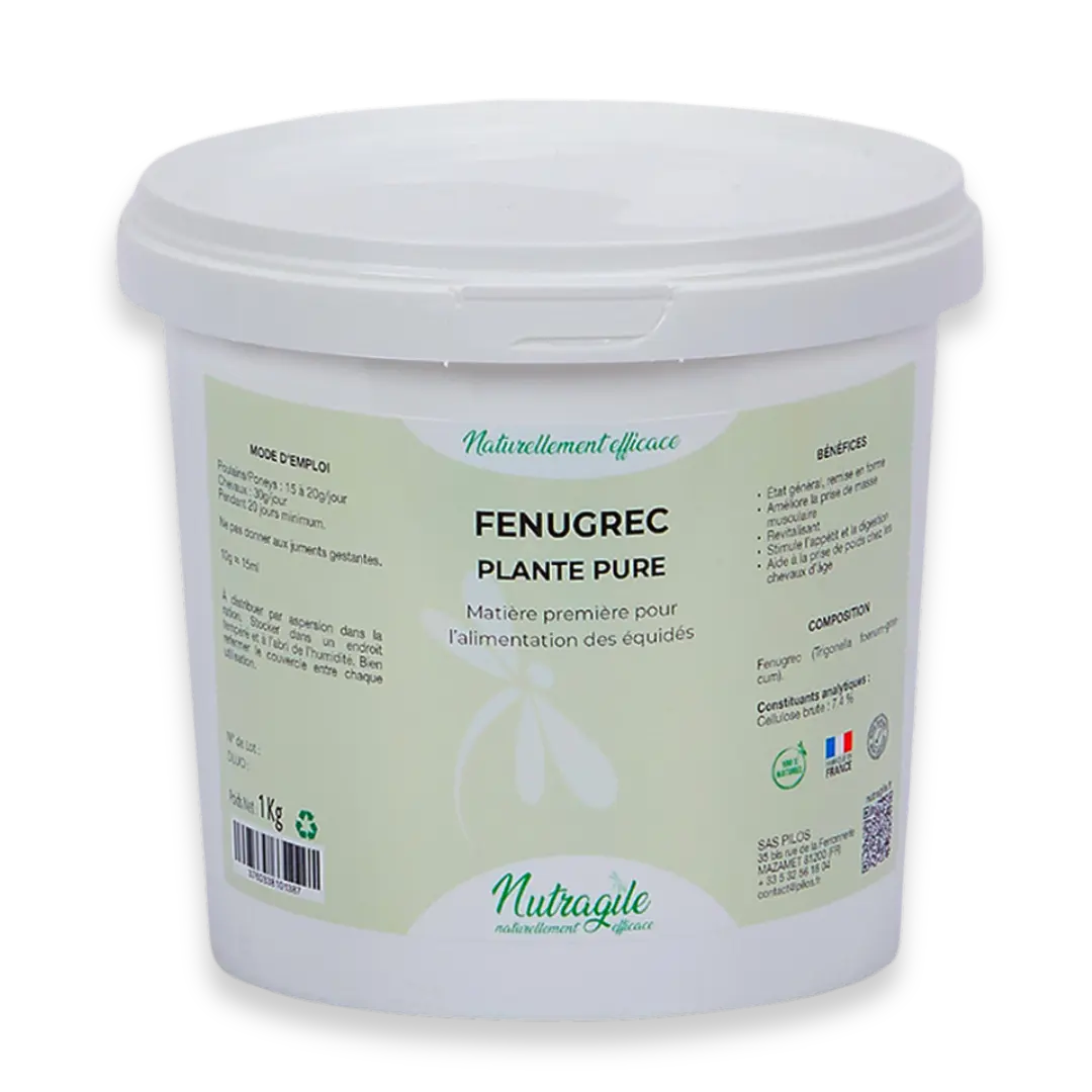 Fenugrec aliment naturel cheval pour état général, muscle, performance, remise en état