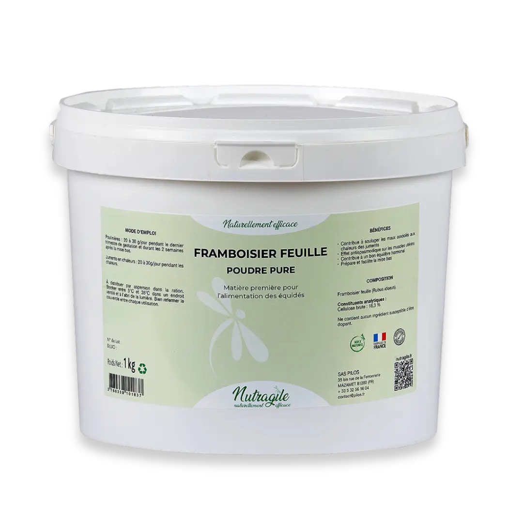 Feuilles de framboisier pour les chaleurs des juments et la mise bas